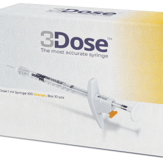 3 Dose 1.0 ml Syringe, 125 Orange, 10Pcs.